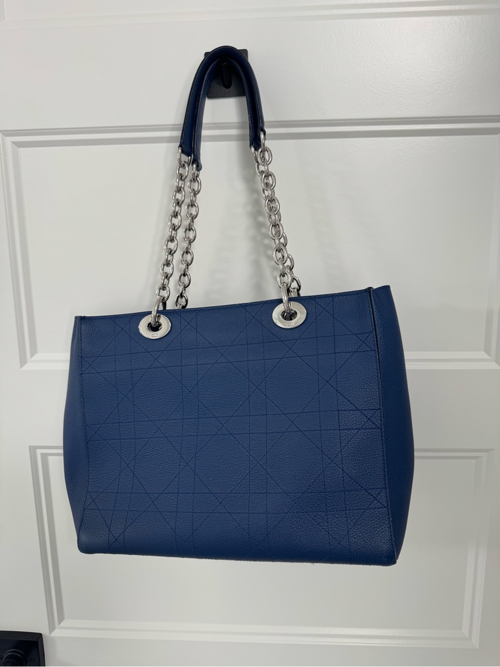 DIOR Ultra dior leather tote bag navy blue